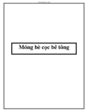 Móng bè cọc bê tông