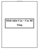 Khái niệm Cọc – Cọc Bê Tông