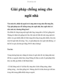 Giải pháp chống nóng cho ngôi nhà