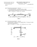 Đề thi môn cơ học kết cấu 1 - Trường đại học Thủy Lợi - Đề số 31