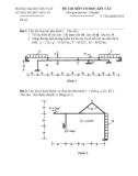Đề thi môn cơ học kết cấu 1 - Trường đại học Thủy Lợi - Đề số 38