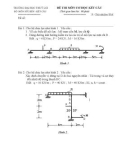 Đề thi môn cơ học kết cấu - Trường đại học Thủy Lợi - Đề số 31