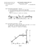 Đề thi môn cơ học kết cấu - Trường đại học Thủy Lợi - Đề số 32