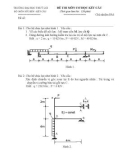 Đề thi môn cơ học kết cấu 1 - Trường đại học Thủy Lợi - Đề số 7