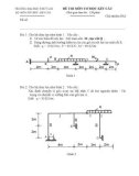 Đề thi môn cơ học kết cấu 1 - Trường đại học Thủy Lợi - Đề số 9