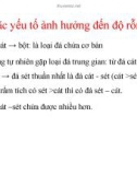 Các yếu tố ảnh hưởng đến độ rỗng