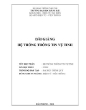 Bài giảng Hệ thống thông tin vệ tinh - ĐH Hàng Hải