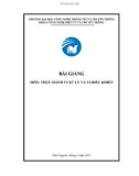 Bài giảng Thực hành vi xử lý và vi điều khiển - ĐH CNTT và Truyền thông