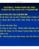 Bài giảng Địa chất công trình: Chương 2 - Thành phần cấu trúc và một số tính chất cơ lý của đất đá