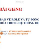 Bài giảng Bảo vệ Rơ le và tự động hóa trong hệ thống điện: Chương 2,3 - Đặng Tuấn Khanh