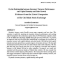 On the relationship between inventory turnover performance and capital intensity and sales growth evidence from the listed companies at Ho Chi Minh stock exchange