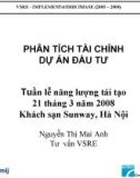 Báo cáo: Phân tích tài chính dự án đầu tư - Nguyễn Thị Mai Anh