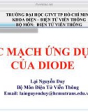 Bài giảng Kỹ thuật điện tử: Chương 3- Lại Nguyễn Duy