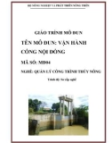 Giáo trình Vận hành cống nội đồng - MĐ04: Quản lý công trình thủy nông