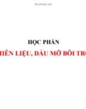 Bài giảng học phần Nhiên liệu, dầu mỡ bôi trơn: Chương 1 - Tổng quan về nhiên liệu, dầu mỏ chế biến dầu mỏ