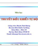 Bài giảng môn học Lý thuyết điều khiển tự động - Chương 3: Khảo sát tính ổn định của hệ thống