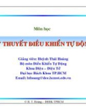 Bài giảng môn học Lý thuyết điều khiển tự động - Chương 5: Thiết kế hệ thống điều khiển liên tục