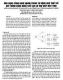 Ứng dụng công nghệ nhóm trong tự động hóa thiết kế quy trình công nghệ chế tạo có sự trợ giúp máy tính