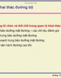 Bài giảng Quản lý khai thác đường bộ - Chương 1: Hệ thống tổ chức và thể chế trong quản lý khai thác đường bộ