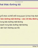 Bài giảng Quản lý khai thác đường bộ - Chương 2: Quản lý bảo dưỡng mặt đường – các chỉ tiêu đánh giá