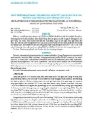 Phát triển hoạt động thanh toán quốc tế tại các ngân hàng thương mại trên địa bàn tỉnh Quảng Ngãi