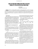 Khảo sát ứng dụng phương pháp bình sai truy hồi trong xử lý số liệu lưới trắc địa công trình - Trần Khánh