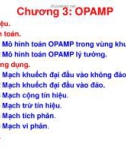 Bài giảng Kỹ thuật điện: Chương 3 - Opamp