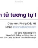 Bài giảng Kỹ thuật điện tử tương tự - Phùng Kiều Hà