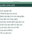 Bài giảng Chuẩn trong thiết kế và thi công các công trình điện: Chương 3.C - Mạng điện phân phối