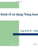 Bài giảng Kinh tế năng lượng: Phần nhập môn