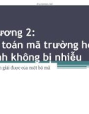 Bài giảng Lý thuyết thông tin: Chương 2.1 - ThS. Huỳnh Văn Kha