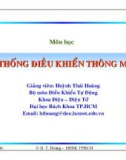 Bài giảng Hệ thống điều khiển thông minh: Chương 1 - TS. Huỳnh Thái Hoàng