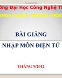 Bài giảng Nhập môn điện tử - Chương 1: Các khái niệm cơ bản