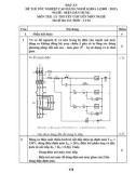Đáp án đề thi tốt nghiệp cao đẳng nghề khóa 3 (2009-2012) - Nghề: Điện dân dụng - Môn thi: Lý thuyết chuyên môn nghề - Mã đề thi: DA ĐDD–LT14