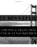 Bài giảng Sức bền vật liệu: Chương 4 - PGS. TS. Trần Minh Tú