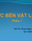 Sức bền vật liệu - Phần 1