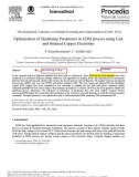 Optimization of Machining Parameters in EDM process using Cast and Sintered Copper Electrodes