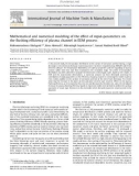 Mathematical and numerical modeling of the effect of input-parameters on the flushing efficiency of plasma channel in EDM process