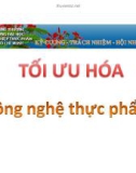 Tiểu luận Tối ưu hóa công nghệ thực phẩm - Đại học Công nghiệp Thực phẩm TP.HCM