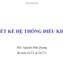 Bài giảng Thiết kế hệ thống điều khiển