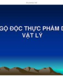 Bài giảng Vệ sinh an toàn thực phẩm: Ngộ độc thực phẩm do vật lý - ThS. Văn Hồng Thiện