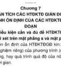 Bài giảng Lý thuyết điều khiển tự động 2: Chương 7 - Đỗ Quang Thông