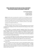 Public investment and the role of public investment for Vietnam economic development promotion