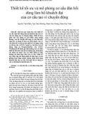 Thiết kế tối ưu và mô phỏng cơ cấu đàn hồi dùng làm bộ khuếch đại của cơ cấu tạo vi chuyển động