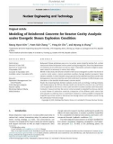 Modeling of reinforced concrete for reactor cavity analysis under energetic steam explosion condition