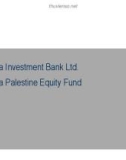 Rasmala Investment Bank Ltd. Rasmala Palestine Equity Fund