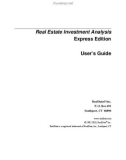 Real Estate Investment Analysis Express Edition