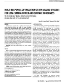 Multi-responses optimization of dry milling of SKD61 for low cutting power and surface roughness