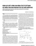 Đánh giá chất lượng dao động của ô tô sử dụng hệ thống treo Macpherson tích cực điều khiển RISE