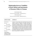 Relationship between volatilities of stock market and instruments of monetary policy in Vietnam